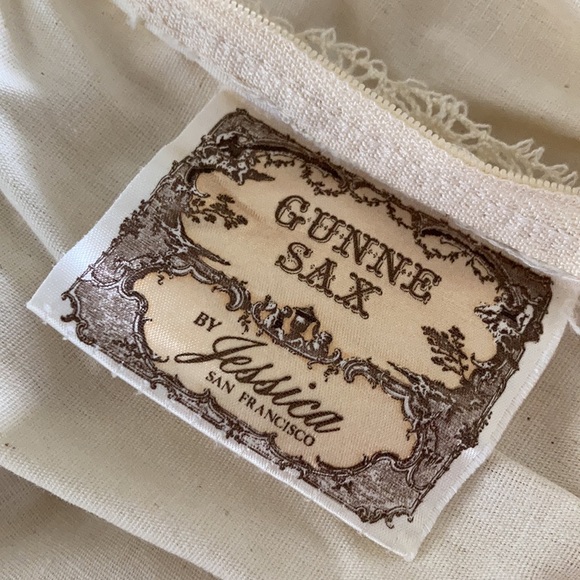 Vintage 1970s Gunne Sax By Jessica San Fransisco Cotton Muslin Wedding Dress - Picture 10 of 16